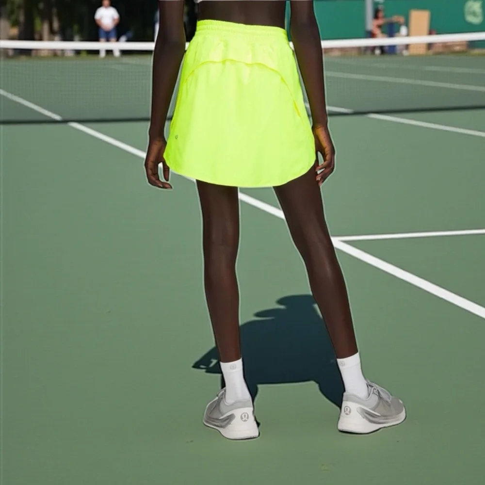 Lululemon Hotty Hot High-Rise Skirt Long in Highlight Yellow Sz 2